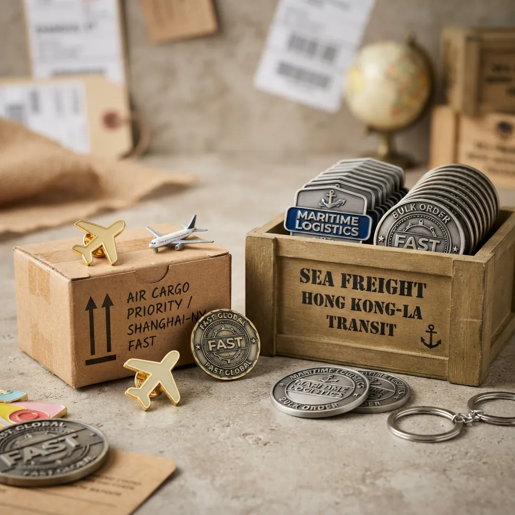 Air Freight vs Sea Freight for Custom Metal Promo Orders