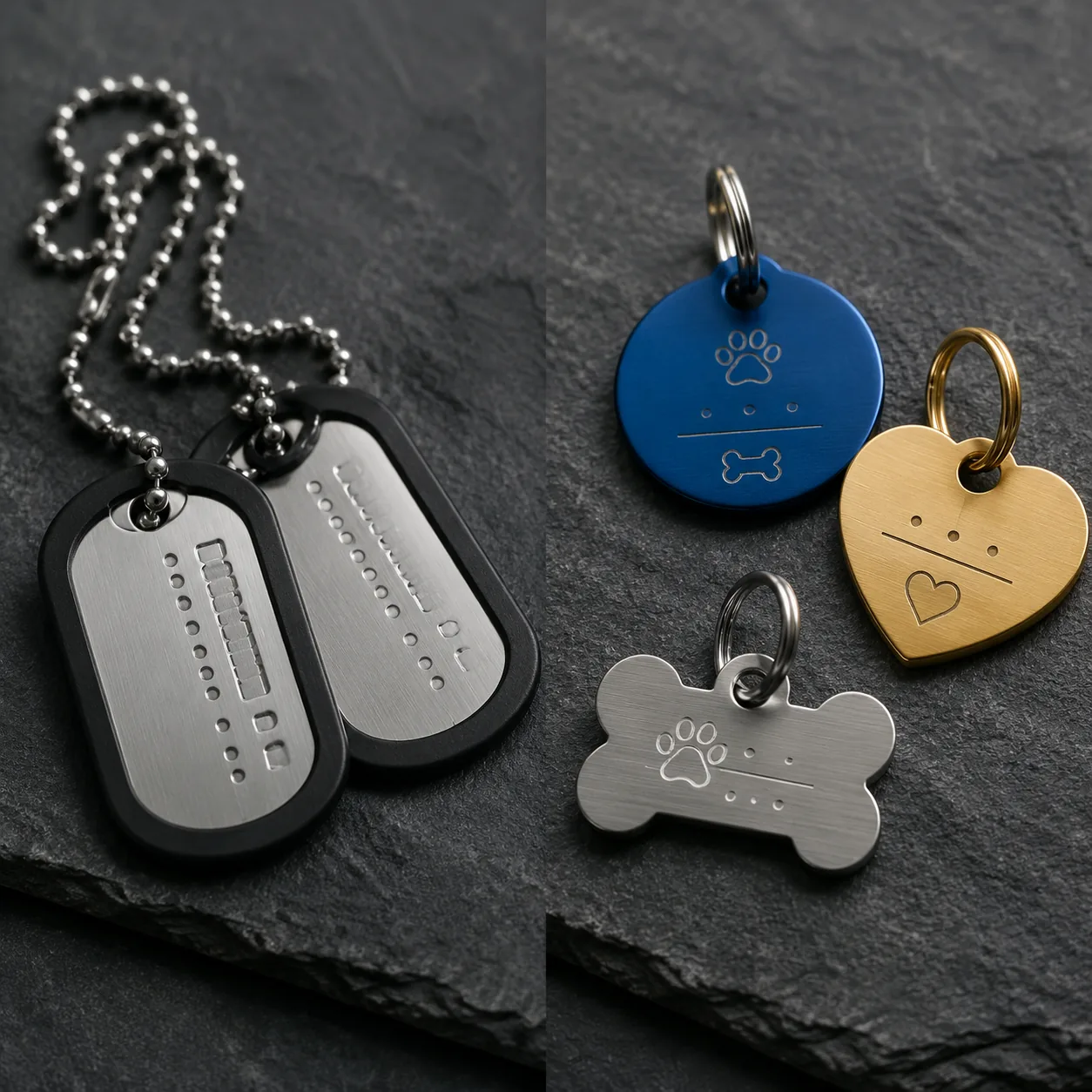 Custom Dog Tags Buying Guide: Military vs Pet ID Tags, Metals & Engraving