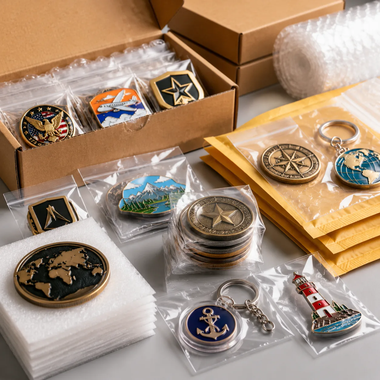 Freight Specs for Custom Pins, Coins and Keychains