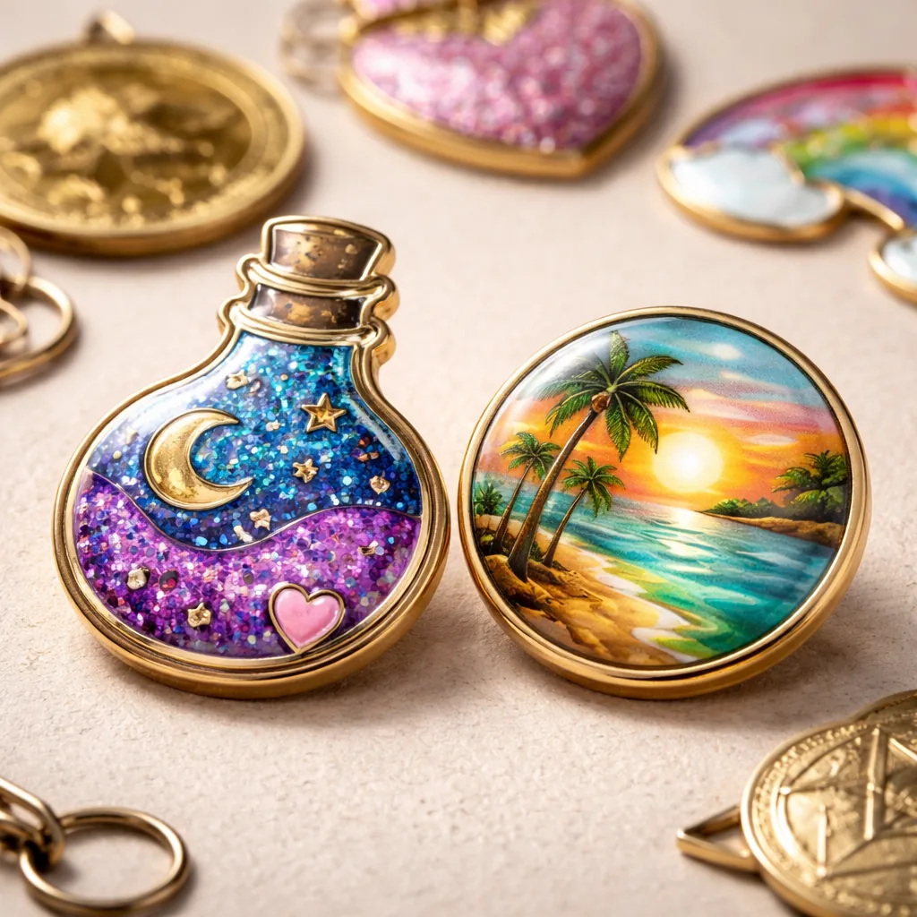 Glitter Enamel vs Epoxy Dome: Which Finishes Fit Your Brief?