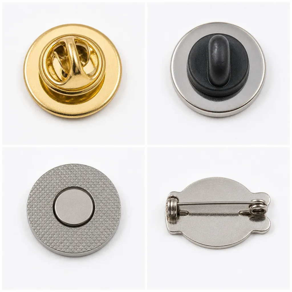 Lapel pin attachment types