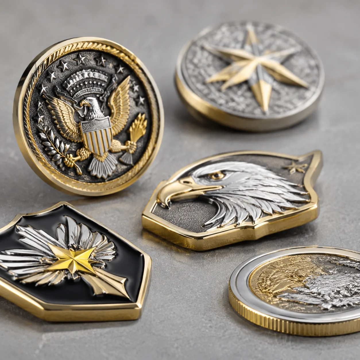 Two-Tone Plating Specs for Custom Pins and Coins