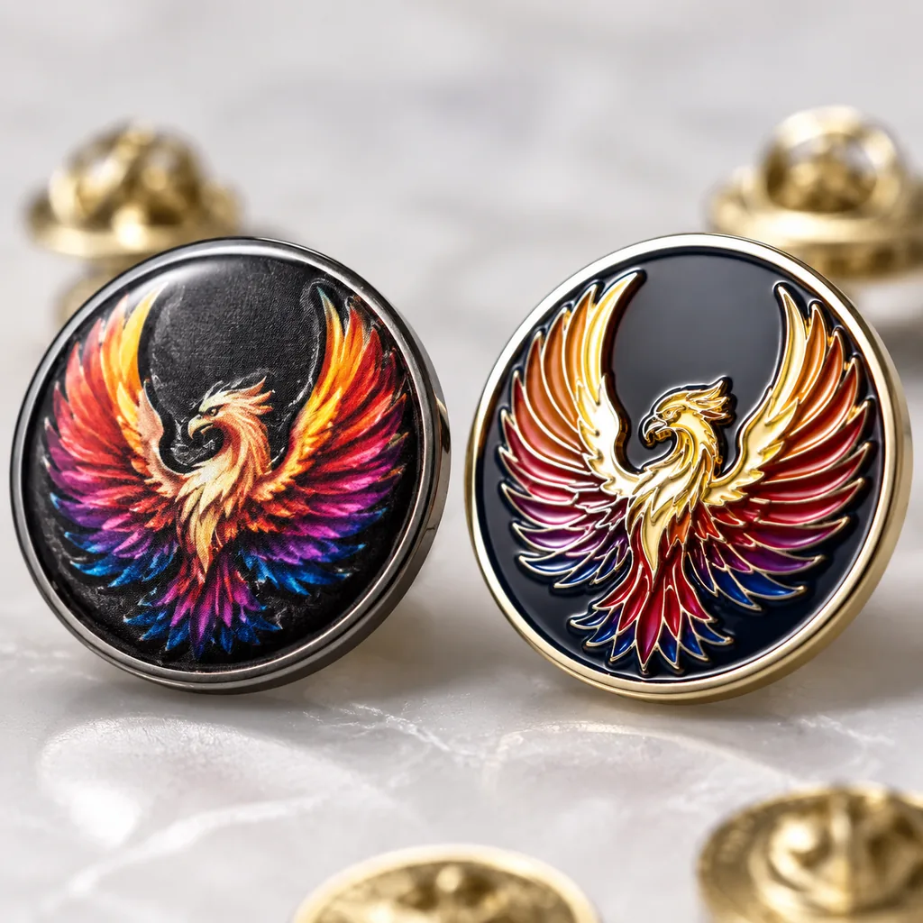 UV Printed vs Enamel Pins for Detailed Logos