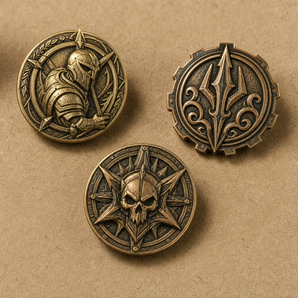 Custom die-struck metal pins