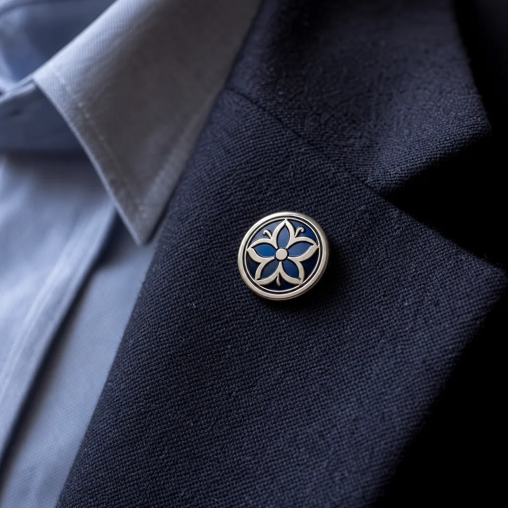 Custom lapel pins for suits and uniforms