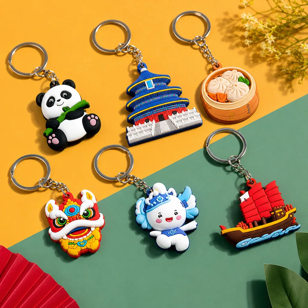 Custom soft PVC rubber 3D keychains